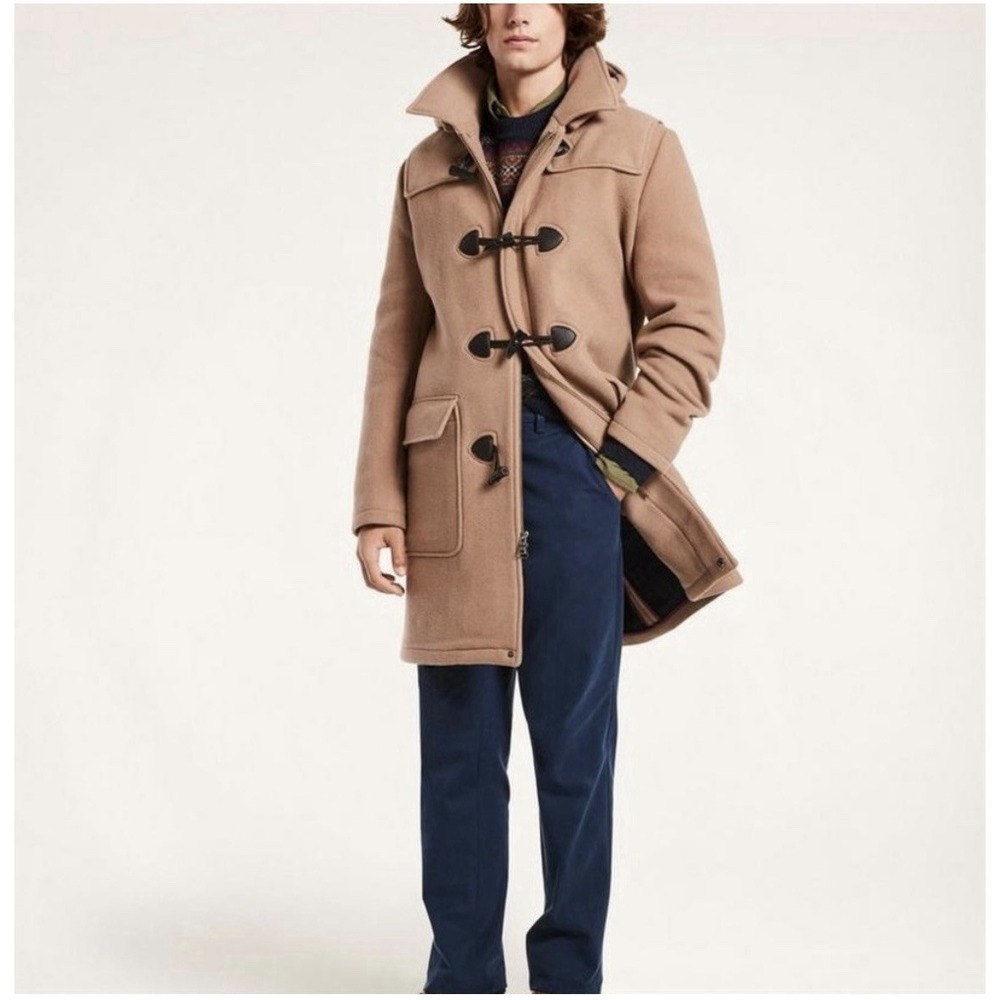 Brooks Brothers Camel Hair Duffel‎ Coat Men's Large Rare Find!